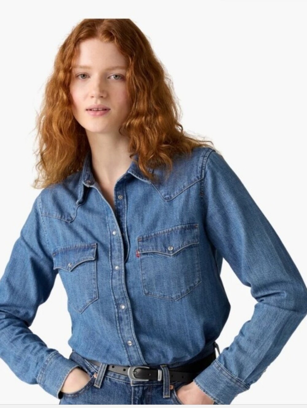 Levi's Blue Denim Button-Up Shirt